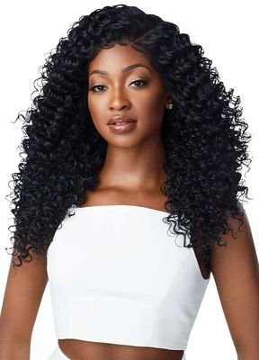 Outre Perfect Hair Line Synthetic 13x6 Faux Scalp Lace Front Wig - DOMINICA (1 Jet Black)