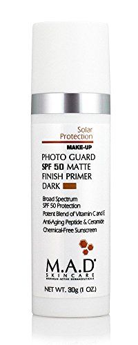 M.A.D SKINCARE SOLAR PROTECTION: Photo Guard SPF 50 Matte Finish Primer: Dark - 30g