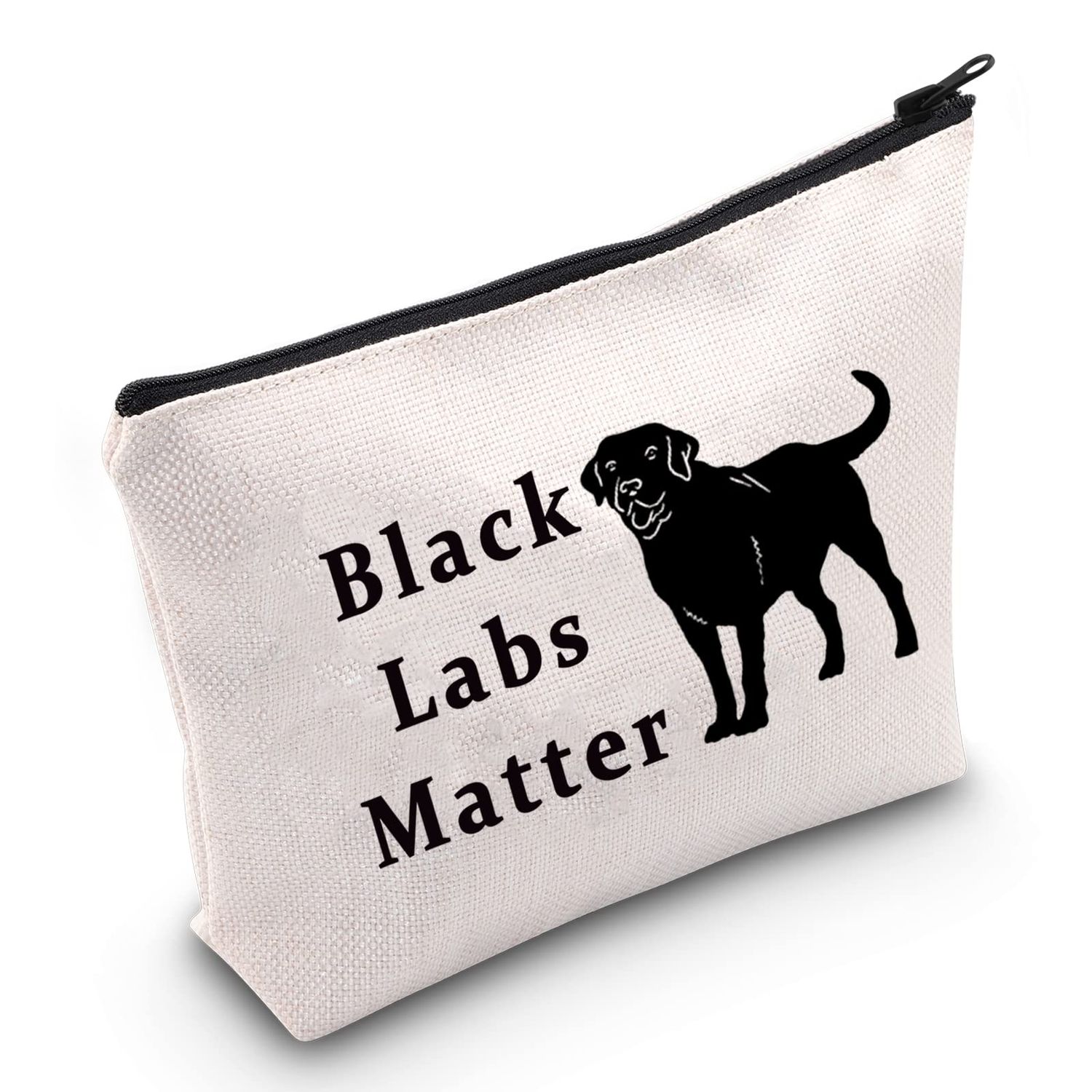 LEVLO Funny Labrador Dog Gifts for Dog Lovers Bags Black Labs Matter Makeup Bags Veterans day Mothers Day Gifts (Black Labs Matter)