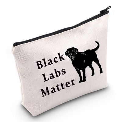 LEVLO Funny Labrador Dog Gifts for Dog Lovers Bags Black Labs Matter Makeup Bags Veterans day Mothers Day Gifts (Black Labs Matter)