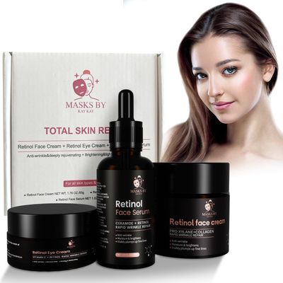 Retinol Cream Retinol 3-Piece Set Retinol Serum for Face Face Moisturizer for Women Beauty Products for Women Skin Care Retinol Face Cream Care Set For Women Teenage Skin Care