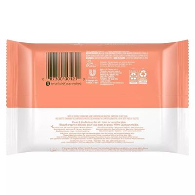 Simple Kind to Skin, Instant Glow, Facial Cleansing Wipes, Face Wipes, Makeup Removal Wipes, Removes Waterproof Mascara, 25 Wipes Count