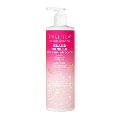 Pacifica Island Vanilla Body Wash Aloe + Hyaluronic Acid, Daily Cleansing, Bath &amp; Shower Gel, Essential Oils, Clean Vegan &amp; Cruelty-Free Dermatologist Tested Made in USA 12 Fl Oz