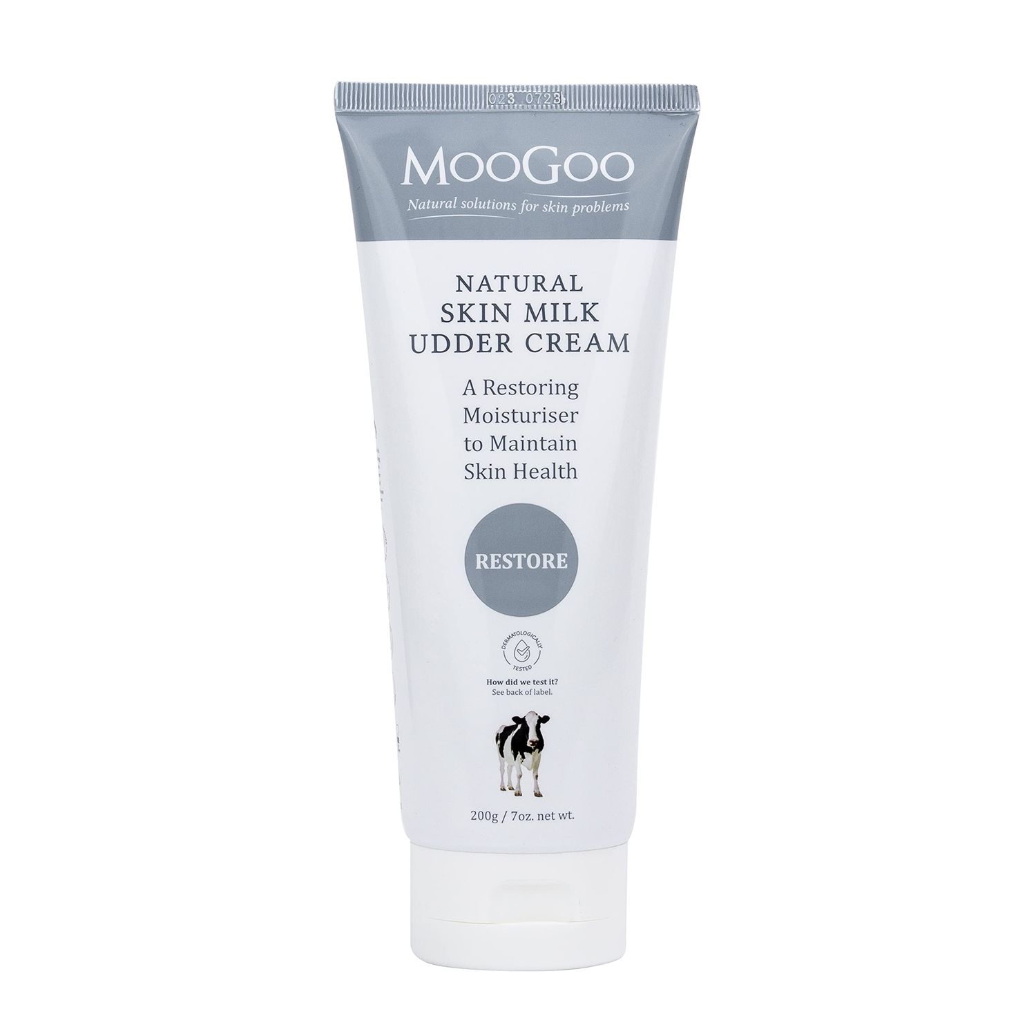 MooGoo Natural Skin Milk Udder Cream - Lightweight Face &amp; Body Moisturizer for Sensitive, Irritated, Dry or Itchy Skin, For All Ages Including Children, 200g/7oz.