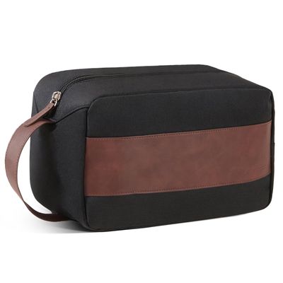Vorspack Travel Toiletry Bag - Large Toiletry Bag for Men Water Resistant Dopp Kit Skincare Bag Travel Bag for Toiletries - Black
