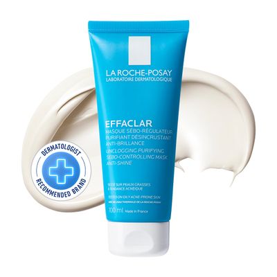 La Roche-Posay Effaclar Clarifying Clay Face Mask for Oily Skin, Unclogs Pores and Controls Shine Without Over-Drying, Packaging May Vary