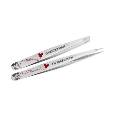 Tweezerman Disney's Mickey Mouse &amp; Minnie Mouse Forever in Love Petite Point and Slant Set - Eyebrow for Women and Men Set