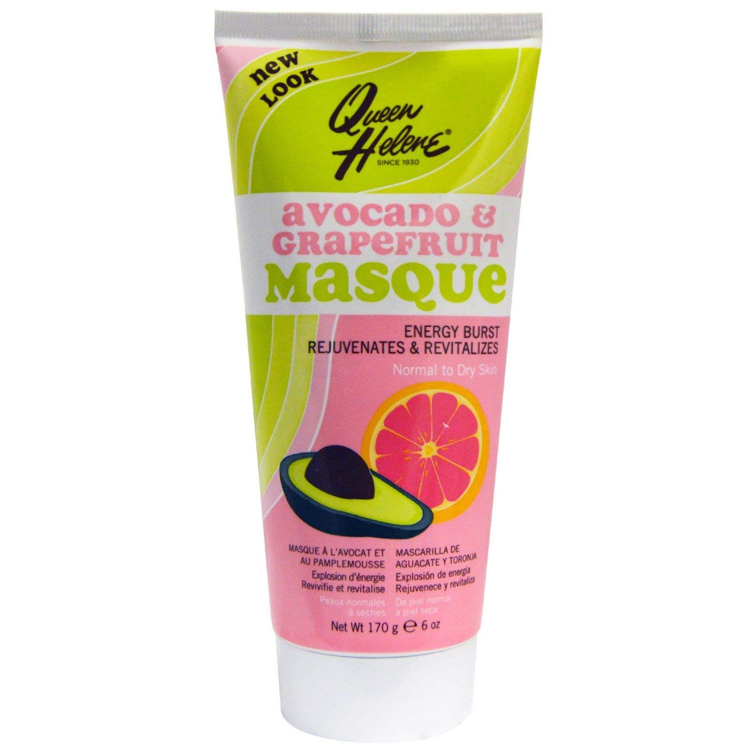 Queen Helene Avocado &amp; Grape Fruit Facial Masque 6oz Tube (3 Pack) by Queen Helene