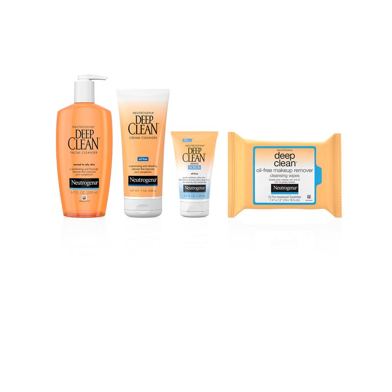 Neutrogena Deep Clean Gentle Daily Facial Scrub, Oil-Free Cleanser, 4.2 Fl Oz