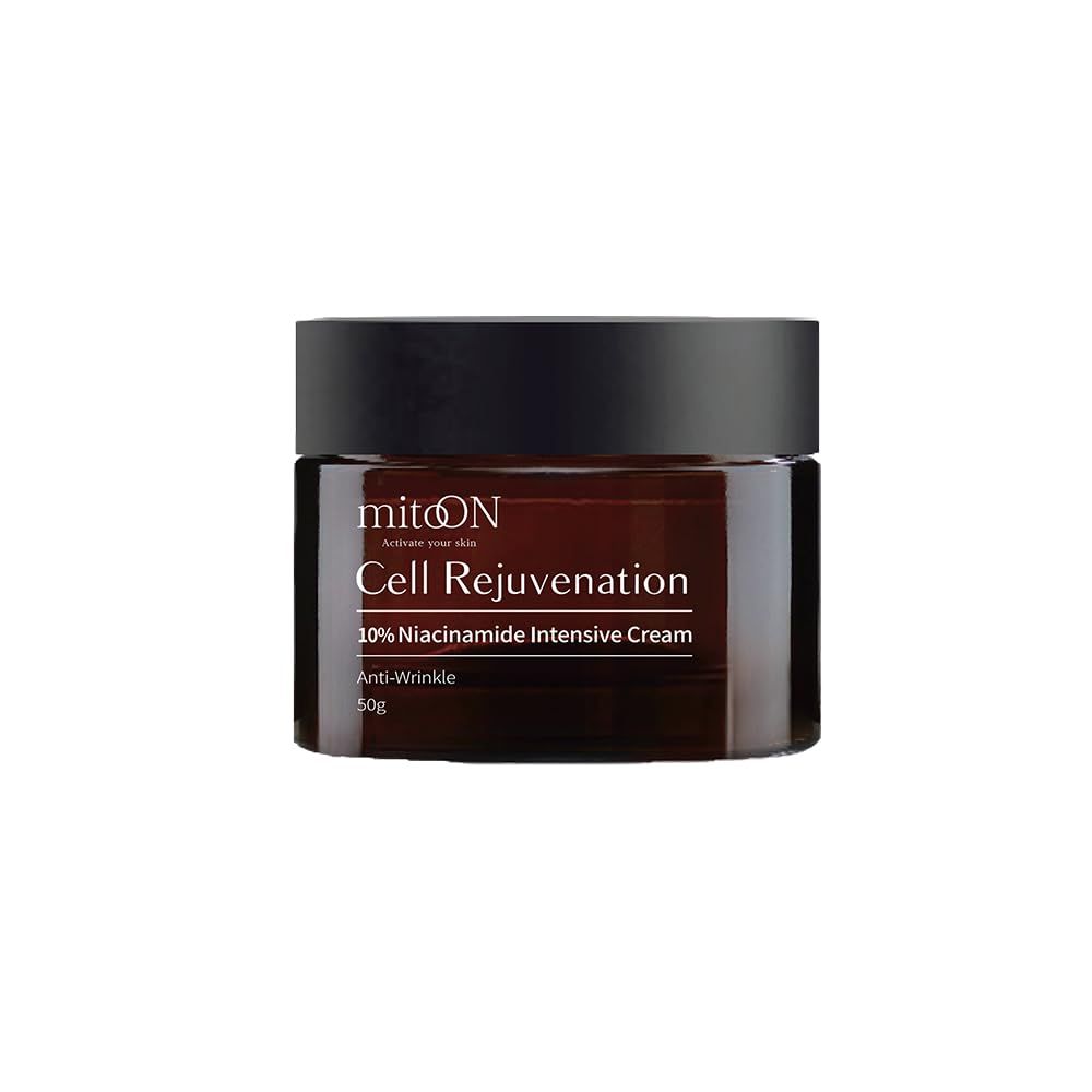 Mito-on Cell Rejuvenation 10% Niacinamide Intensive Cream, vitamin b3, face &amp; neck moisturizer, anti aging skin care for wrinkle reduction, restoration of elasticity