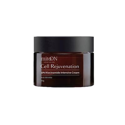 Mito-on Cell Rejuvenation 10% Niacinamide Intensive Cream, vitamin b3, face &amp; neck moisturizer, anti aging skin care for wrinkle reduction, restoration of elasticity