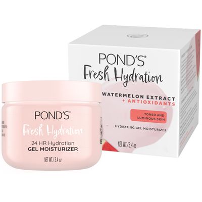 POND&#39;S Watermelon Extract &amp; Antioxidants Gel Face Moisturizer For Toned and Luminous Skin, 3.4 oz