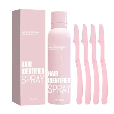 Jefuzh Hair Identifier Spray For Face Shaving, Hair Identifying Spray, Face Hair Identifier Spray, Moisturizing And Skin Care Dermaplaner Set Spray