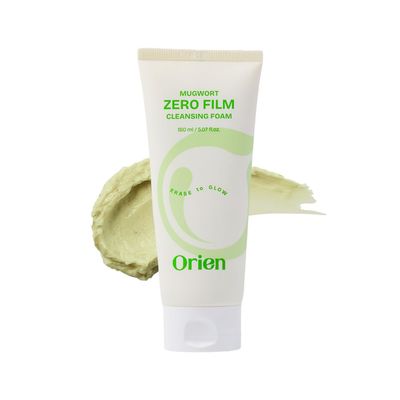 Orien Mugwort Zero Film Cleansing Foam 5.07 fl.oz, 150ml Daily Makeup Blackhead Removal No pore clogging Korean skincare double cleansing