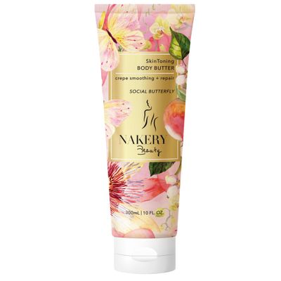 NAKERY Body Butter Anti Aging Moisturizer - Body Cream Skin Tightening Cream &amp; Neck Firming Cream, Moisturizing Cream &amp; Neck Tightening Cream for Body &amp; Face Cream for Dry Skin 300ml(Social Butterfly)