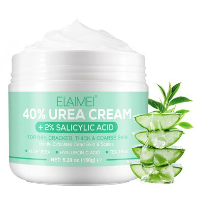 Jiugonggang 40% Urea Cream with 2% Salicylic Acid for Dry Cracked, Feet/Heel Cream Moisturizer for Dry Cracked Heel, Knees, Elbows, Hands, Callus Remover, Callus Remover,Feet Repair Cream, 5.3 Oz