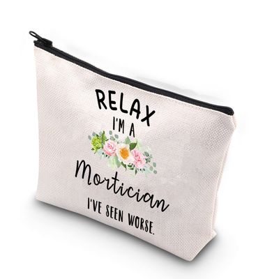XYANFA Last Mortician Makeup Bag for Women Funeral Director Gift Last Responder Gift Mortician Friend Gift (RELAX Mortician)