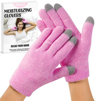 Moisturizing Glovers,Gel Spa Glovers,Soft Moisturizing Gel Glovers,Gel Lining Infused with Essential Oils and Vitamins for Repairing and Softening Dry Cracked Hand Skins.
