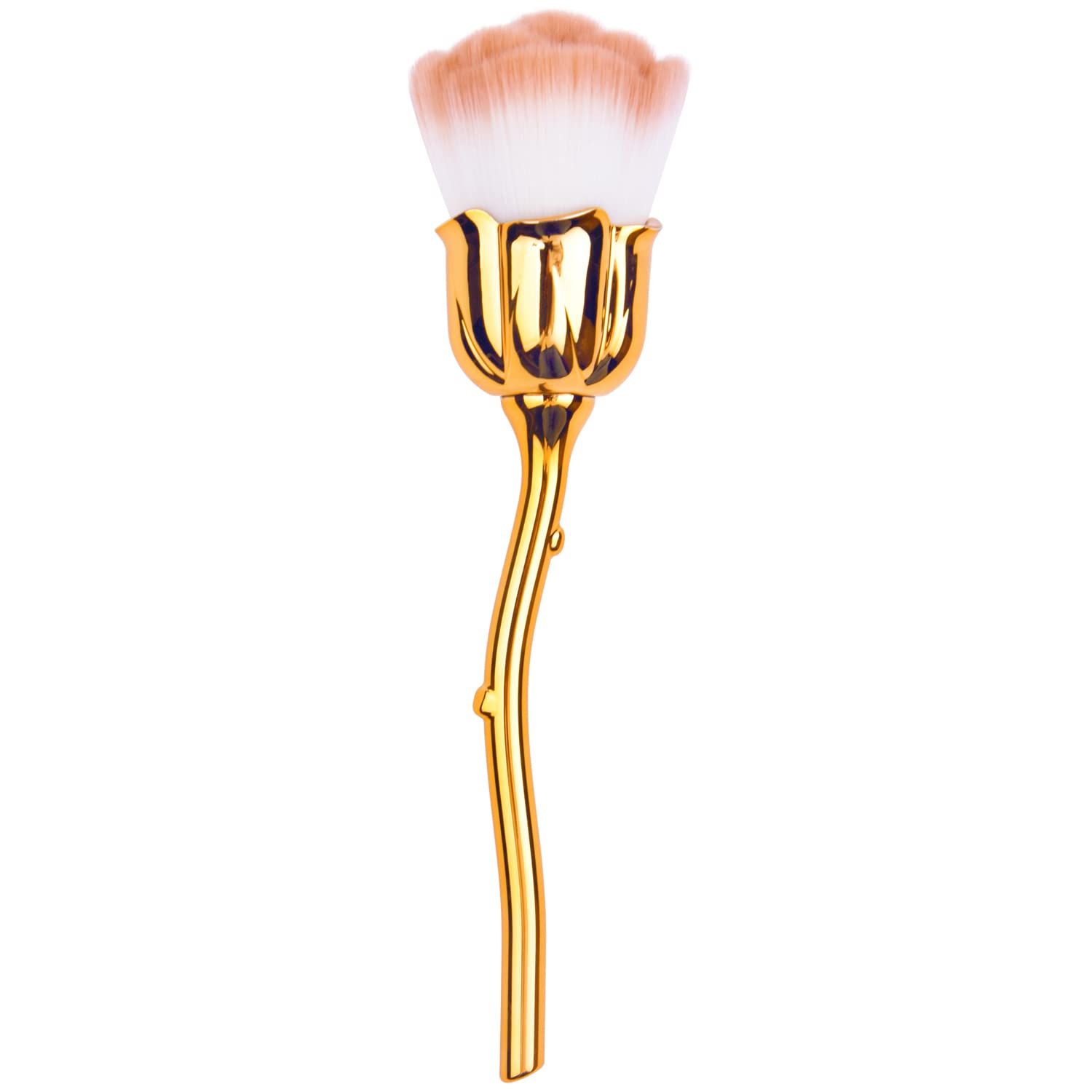 LEQ Nail Art Dust Powder Remover Brush, Nail Art Dust Cleaner Brush Professional Nail Art Tool for Acrylic Gel Nails (Gold)