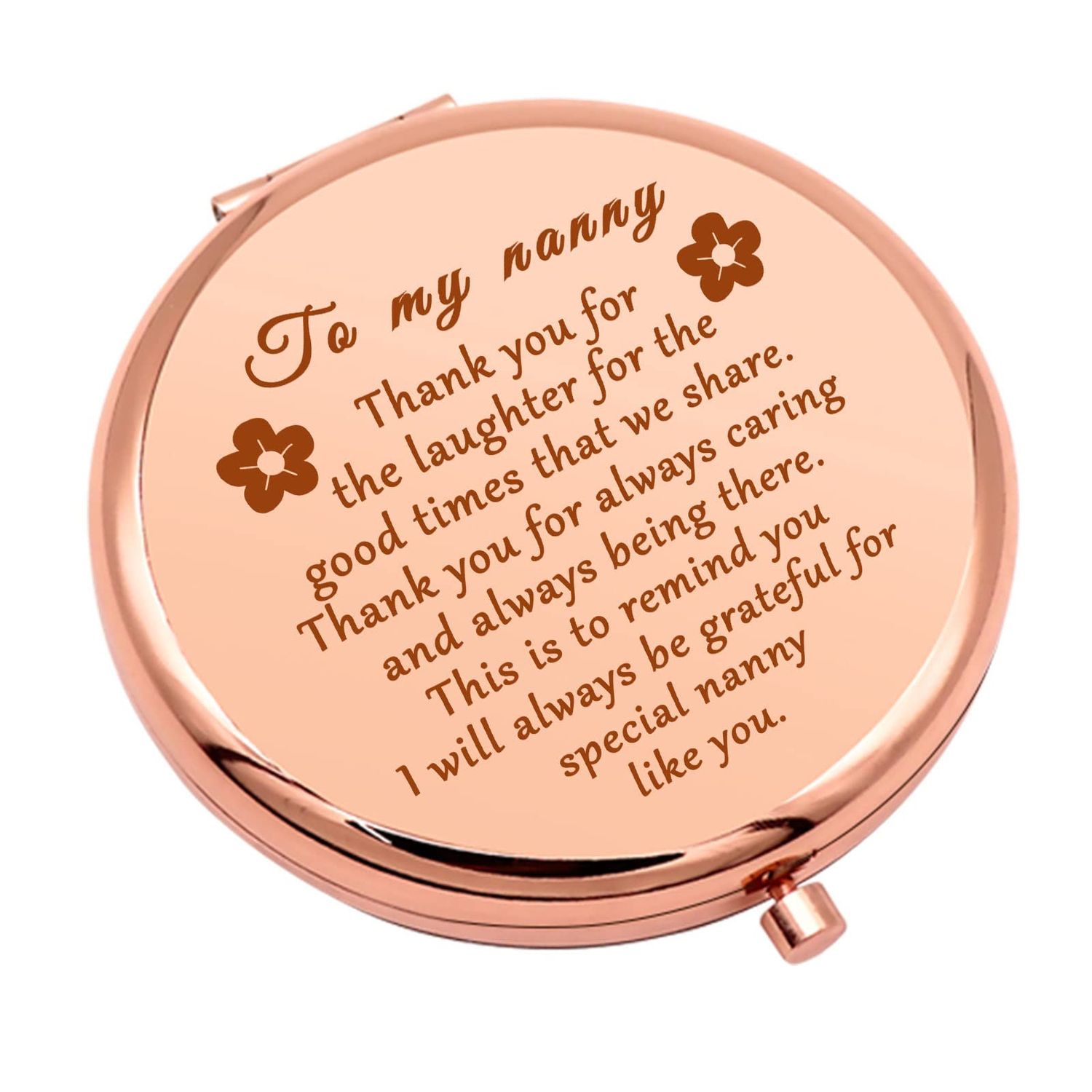 Nanny Grandma Gifts Nanny Thank You Gift Compact Makeup Mirror for Babysitter Birthday Gift for Babysitter Nanny Appreciation Gift Folding Makeup Mirror Retirement Thanksgiving Gifts
