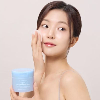 S.NATURE AQUA OASIS PANTHE-ALLAN CALMING PAD 60 Pads, 190ml | Exfoliating, Pore Care, Cooling, Soothing, Hydrating | 6.42Fl Oz