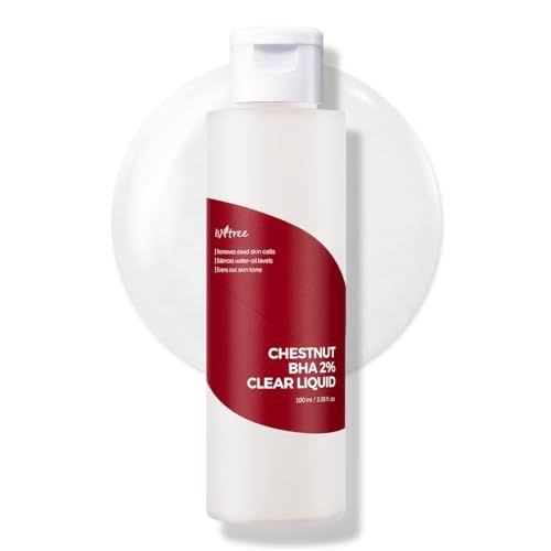 ISNTREE Chestnut BHA 2% Clear Liquid 100ml, 3.38 fl oz | Mild Exfoliant | Pore Tightening | Removes Dead Skin Cells | Korean Skincare