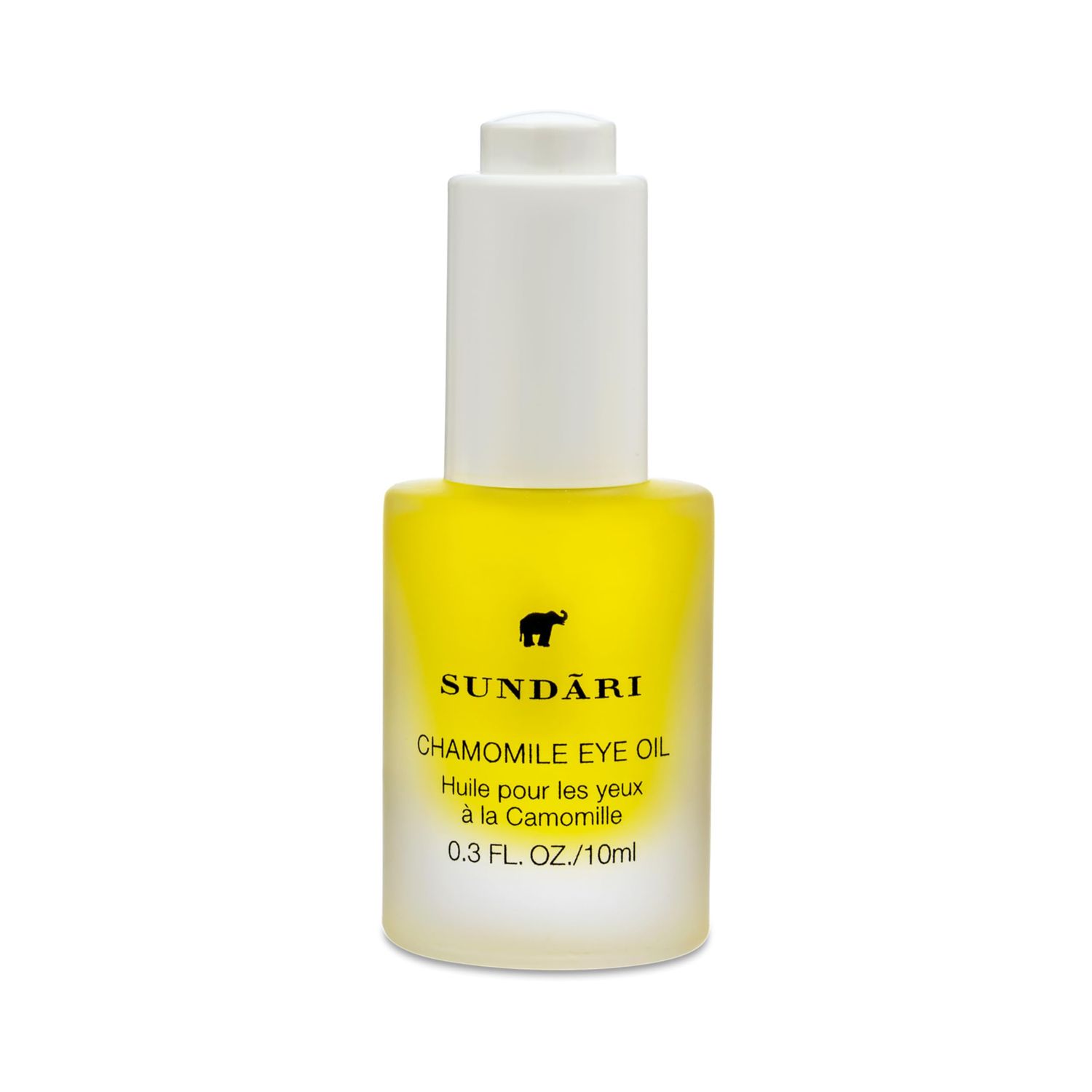 SUNDARI Chamomile Eye Oil - 0.3 Fl Oz, Natural Dark Circle Treatment, Anti-Aging, Wrinkle Reduction, Brightens, Nourishes, Smooths Under-Eye, Dropper