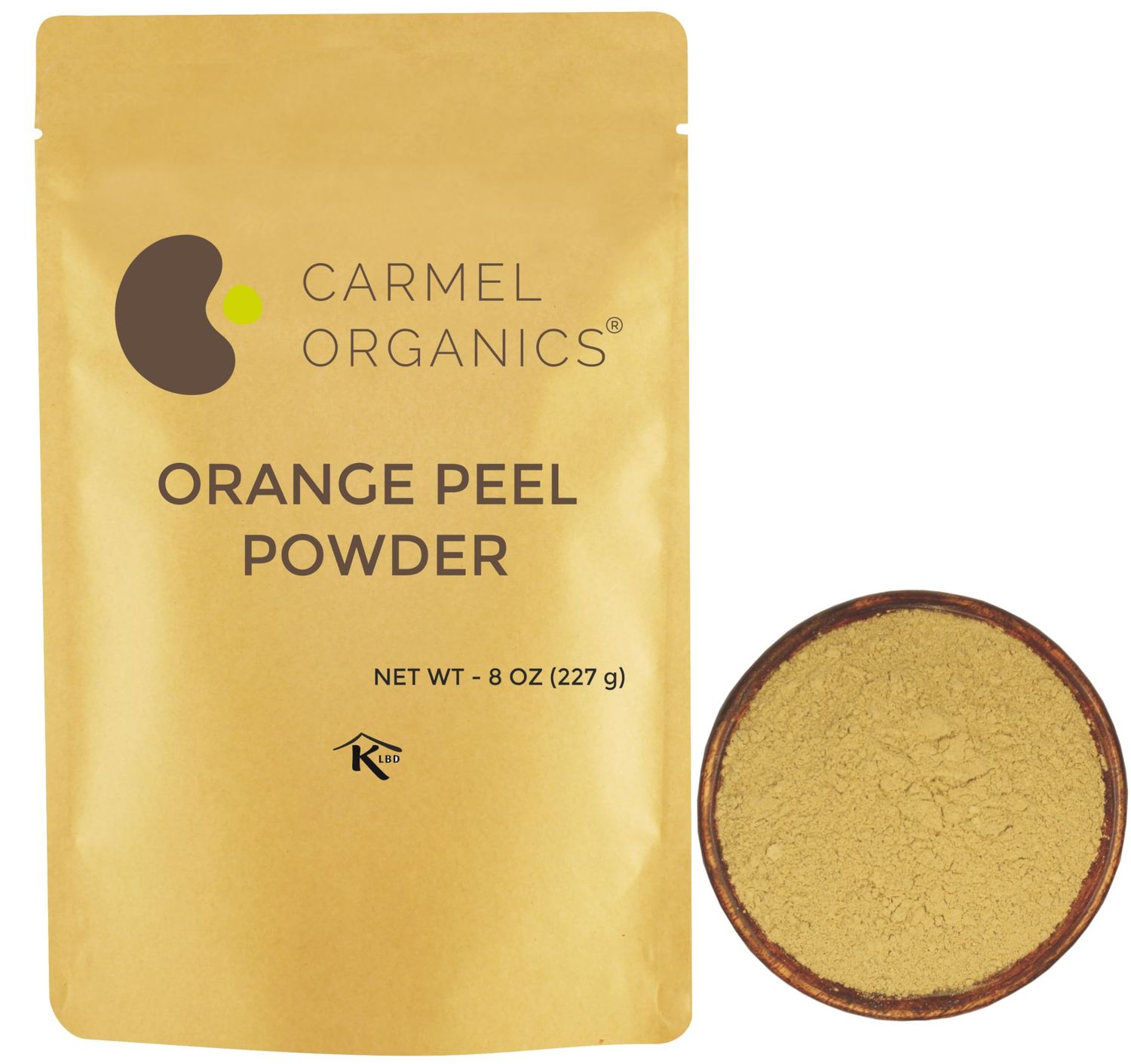 Orange Peel Powder, 8 Ounce or 227 Grams(Pack of 1) | Pure and Natural | By Carmel Organics | For Skin Care No Added Preservative | Citrus Sinensis Powder