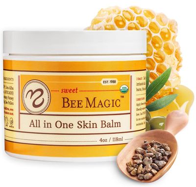 Sweet Bee Naturals - All-in-One Skin Balm &amp; Ointment for Face &amp; Body, Multipurpose Moisturizer for Dry Skin, Burns, &amp; Irritation, Bee Magic Skin Care Essentials -1 Jar (4oz)