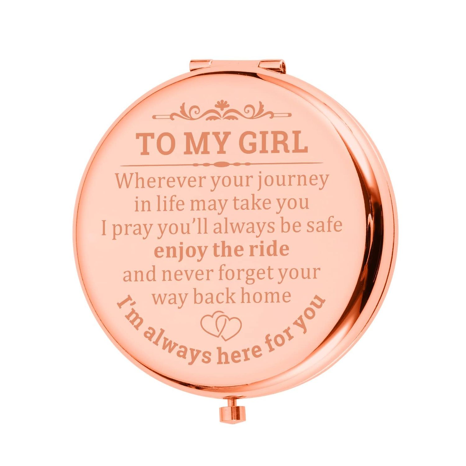 Stocking Stuffers for Teens Girls Daughter Gifts Compact Mirror for Daughter from Mom Christmas Birthday Gifts for Women Daughter White Elephant Gifts Christmas Valentines Day Graduation Gifts for Her