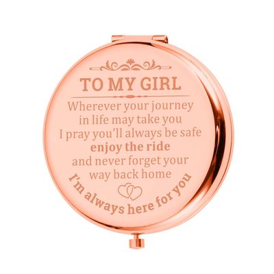 Stocking Stuffers for Teens Girls Daughter Gifts Compact Mirror for Daughter from Mom Christmas Birthday Gifts for Women Daughter White Elephant Gifts Christmas Valentines Day Graduation Gifts for Her