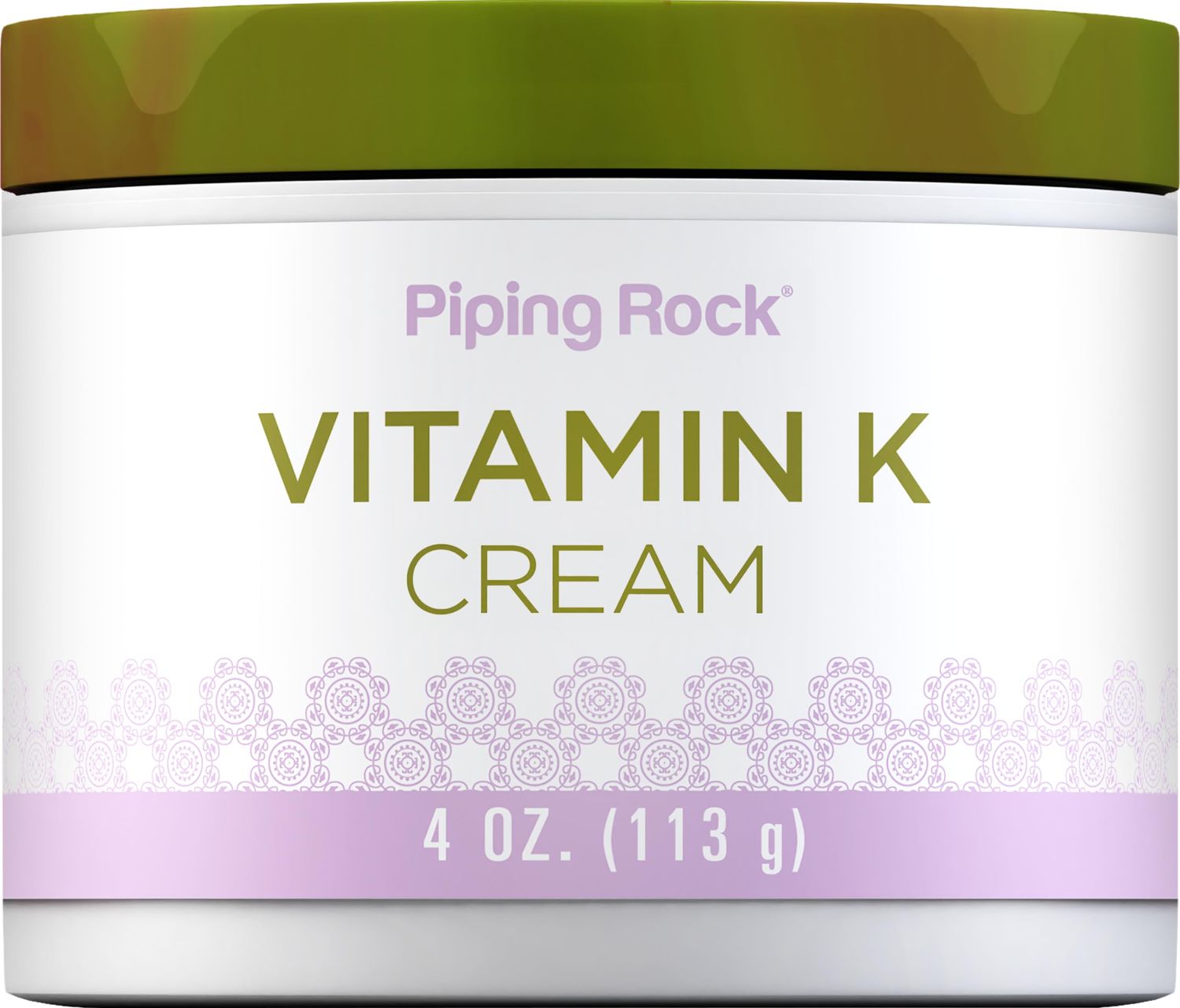Piping Rock Vitamin K Cream | 4 Ounce | for Bruises, Dark Circles, Spider Veins, Eyes, Skin and Face