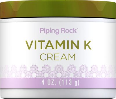 Piping Rock Vitamin K Cream | 4 Ounce | for Bruises, Dark Circles, Spider Veins, Eyes, Skin and Face
