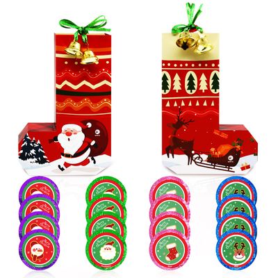 MR MIRYE Shower Steamers Christmas Gifts Sock, 16 Packs Christmas Gifts Shower Bombs Aromatherapy with Essential Oils, Christmas Stocking Stuffers for Women Men
