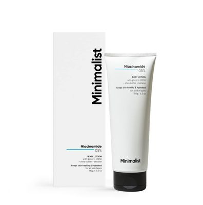 Minimalist Niacinamide 5% Body Lotion with Shea Butter For Hydration &amp; Nourishment of Skin | Reduces Sun Damage &amp; Repairs Skin Barrier | Glycerine &amp; Betaine for Soothing | 6.3 Oz / 180 gm