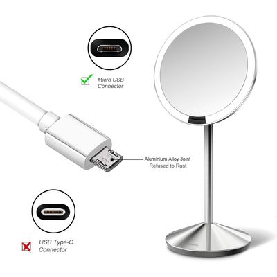 USB Fast Charging Adapter Cable Cord 6.6ft Fit for Simplehuman Mirror 5" 8" Round Lighted Makeup Mirror - White