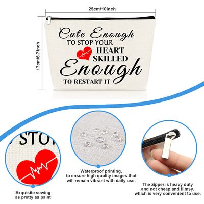 Nurses Appreciation Gifts for Women Makeup Bag Gift Nursing Student Graduation Gifts Nurse Practitioner Gifts Nurse Girlfriend Wife Gifts Cosmetic Bag Doctor Thank You Gift Makeup Case Toiletry Bag