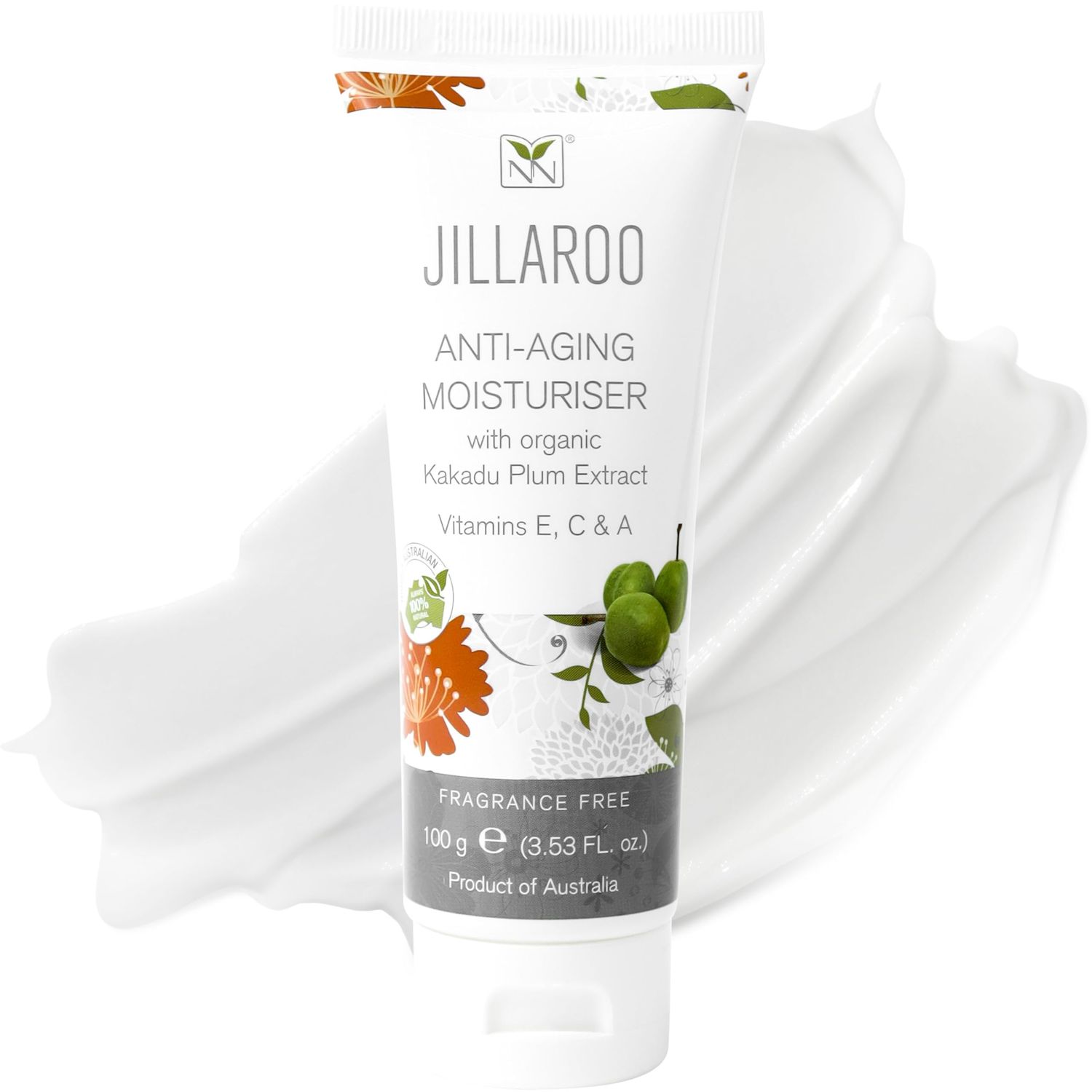 Natural Face Moisturizer - Jillaroo Natural Moisturizer for Men &amp; Women with Kakadu Plum, Vitamin A, C, E, Minerals, &amp; Antioxidants - 100g Face Moisturizer for Dry Skin by Y-Not Natural