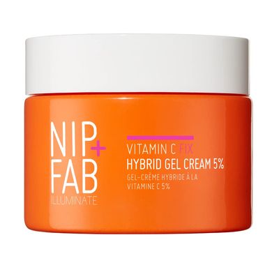 Nip+Fab Vitamin C Fix Hybrid Gel Cream 5% 1.7 fl oz | Gel-Like Moisturiser | High-Performance 5% Vitamin C | Radiant and Glow Skin | Ferulic Acid | Face Skin Booster