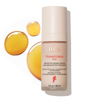 toty - Transforma AHA 360 Retexturizing Serum - Sun Damage Repair For Face - Glycolic Acid Serum 17% AHA - 4% Niacinamide Anti Aging Treatment for Dark Spots, Lines, Wrinkles - By Sofia Vergara -30mL