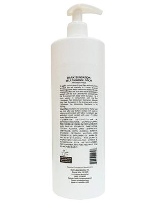 Sun Laboratories By Giesee Dark Sunsation Self Tanner Lotion With Tanning Mitt - Very Dark Sunless Self Tanning Lotion, Instant Organic Sun Self Tanner, Self Tanning Lotion, Tanning Mitt Included