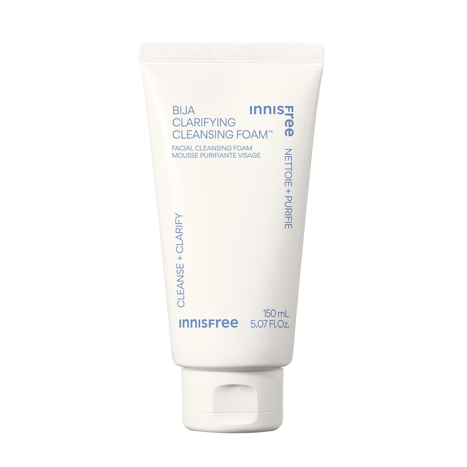innisfree Bija Clarifying Cleansing Foam with Salicylic Acid and Castor Seed Oil, Korean Face Wash, Sulfate Free