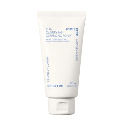 innisfree Bija Clarifying Cleansing Foam with Salicylic Acid and Castor Seed Oil, Korean Face Wash, Sulfate Free