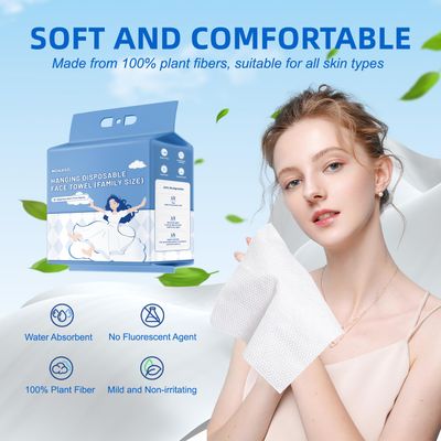 MOKASO 130 Count Disposable Face Towel, Clean Facial Wash Cloth Ultra Soft &amp; Thick Cloth for Sensitive and All Skin Types for Skin Care Make-up Wipes Face Wipes and Facial Cleansing