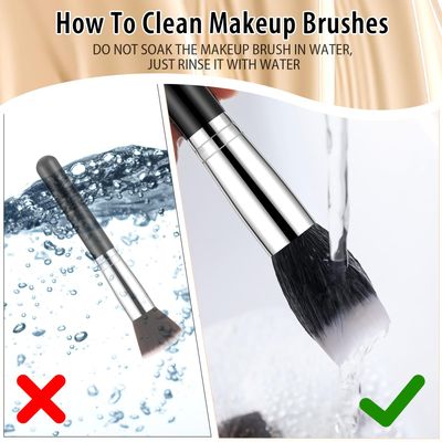 Tanlade 10 Pcs Flat Top Foundation Brush Bachelorette Party Favors Foundation Brush Dense Makeup Artist Brush for Liquid, Cream, Flawless Face Blush Brush for Wedding Artist(Black)