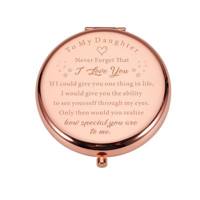 Perleddom Stocking Stuffers for Daughter Teen Girls for Daughter Things for Teen Girls to My Daughter Gifts Makeup Mirror for Daughter Birthday Sweet 16 Gifts Valentines Day Gifts for Daughter