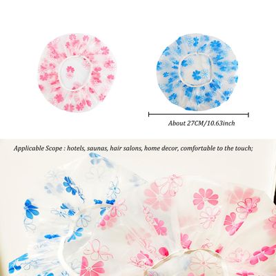 MeeShirer 8 Pcs Flower Shower Cap Reusable-Waterproof Durable EVA Shower Caps for Women Floral Bath Caps Elastic Hair Beauty Caps for Shower/Skin Care/Cooking