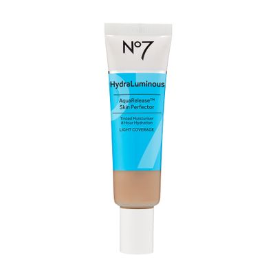 No7 HydraLuminous Skin Tint Perfector - Aqua Release Tinted Moisturizer with a Hydrating, Lightweight Formula - Sheer to Light Coverage Face Makeup - Medium (1 Fl Oz)
