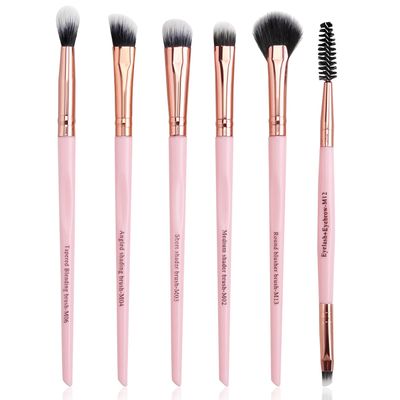 Makeup Brush Set with Case - 6 Pcs Makeup Brush Sets for Foundation Beauty Eyeshadow Blush Powder Concealer Contour Brushes Kit with Black Case2