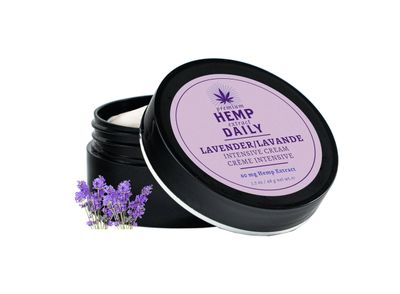 Premium Hemp Extract Daily Earthly Body Intensive Topical Cream - Great Rub for Skin, Muscles, Knees, Joints, Back, Neck and Shoulder - Organic Ingredients | 1.7 Ounces (Lavender, Pack of 1)